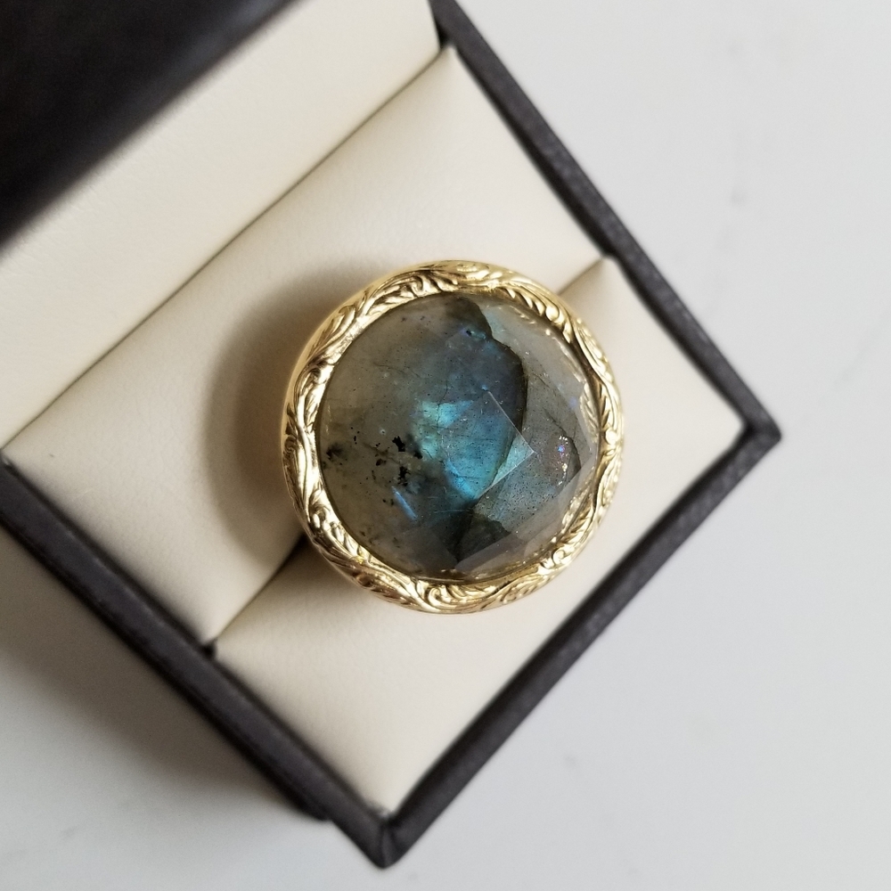 SOLD Italian Luxury! Estate 14k Labradorite Ring